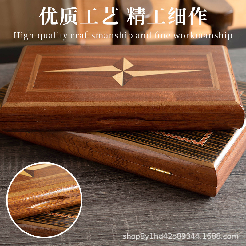 Board Game Zenith - Backgammon en bois massif, fabriqué en