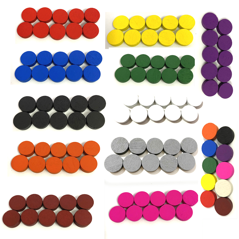 Board Game Hegemony - 50 pièces 15*5MM 11 couleurs disques