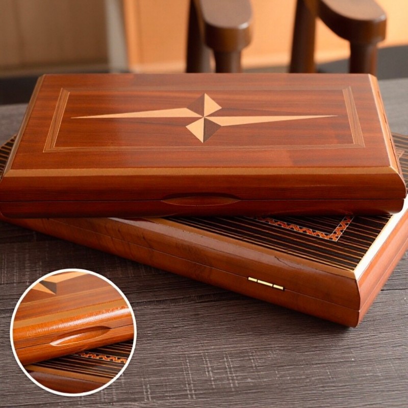 Board Game Operation - Jeu de backgammon en bois massif