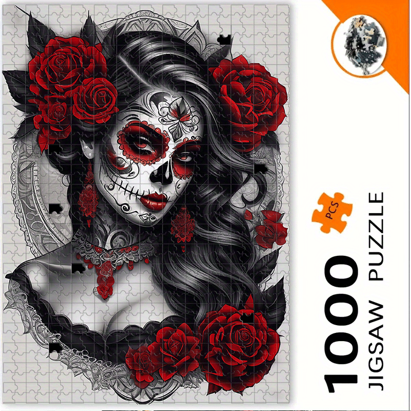 Jigsaw Puzzle Adult - 500/1000 pièces gothique mexicain crâne de