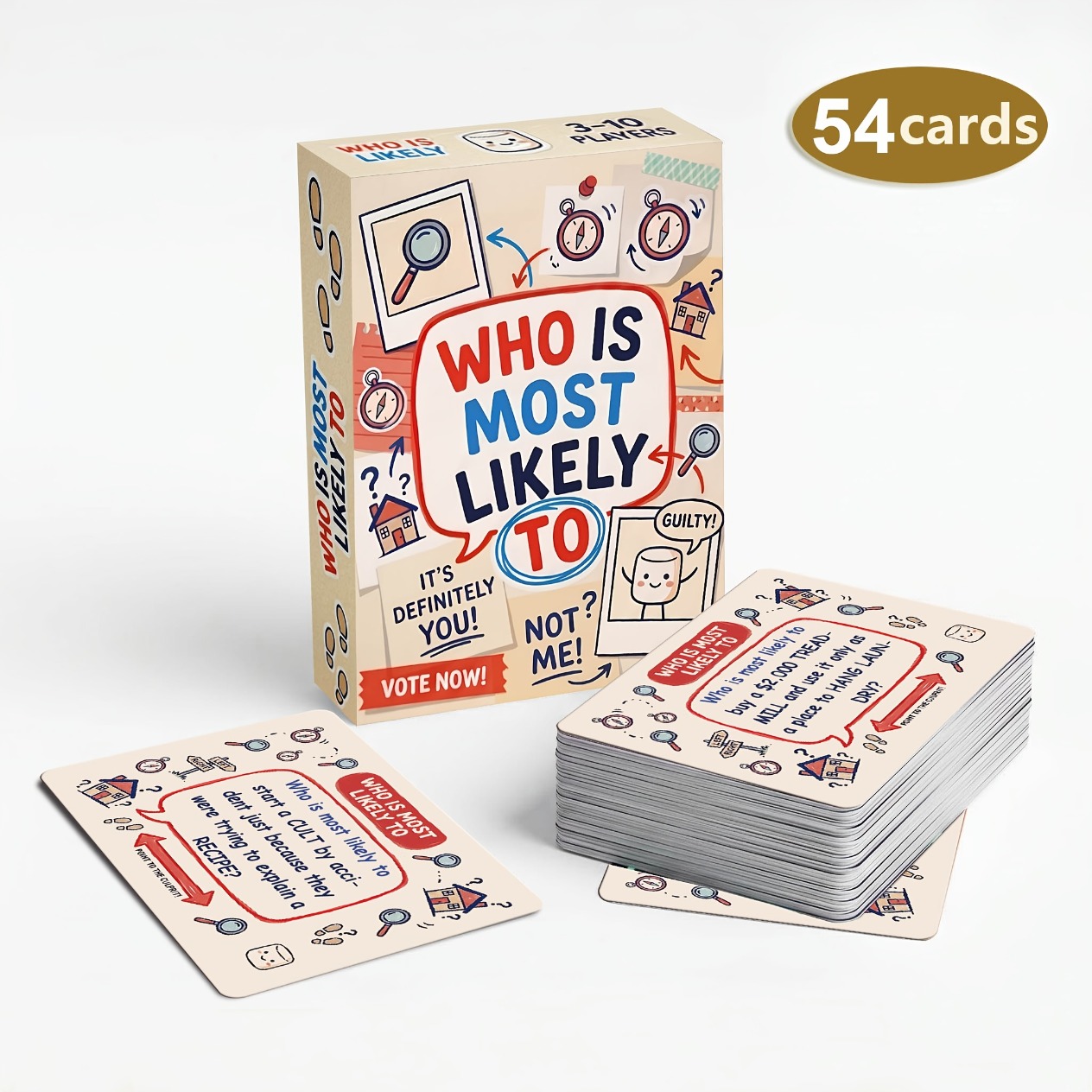 Board Game Quiz - 54 cartes de questions sélectionnées «