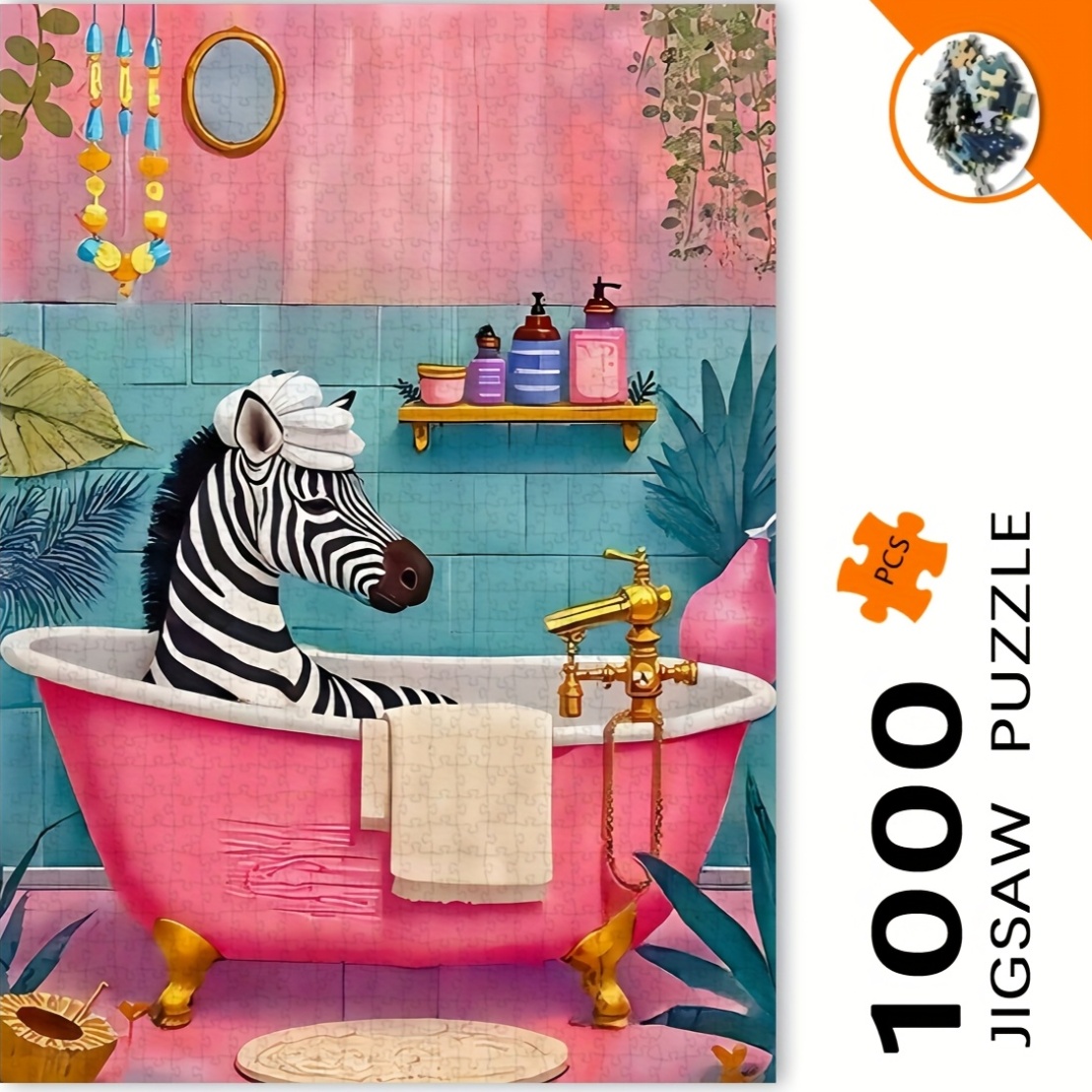 Jigsaw Puzzle Adult - Puzzle zèbre en bain moussant pour