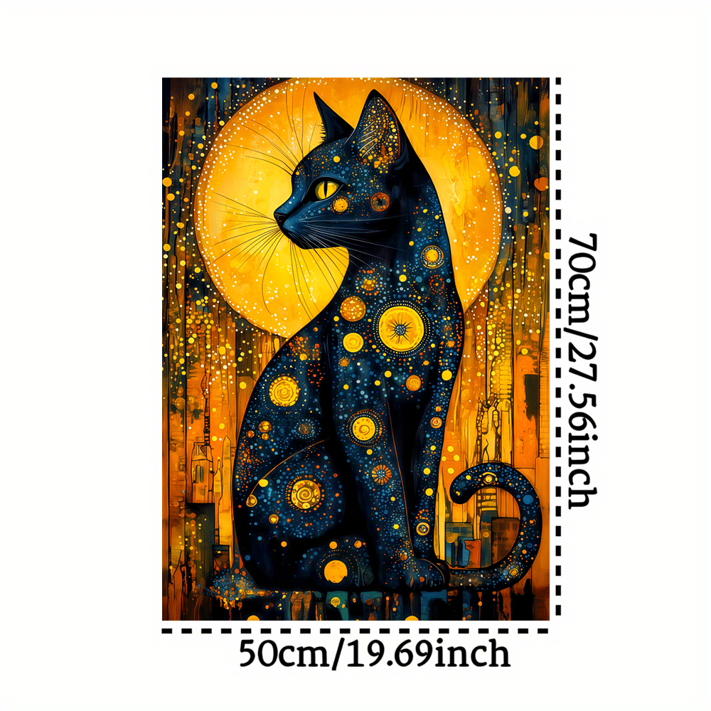 Puzzle chat noir et nuit étoil - Jigsaw Puzzle Adult avis et prix