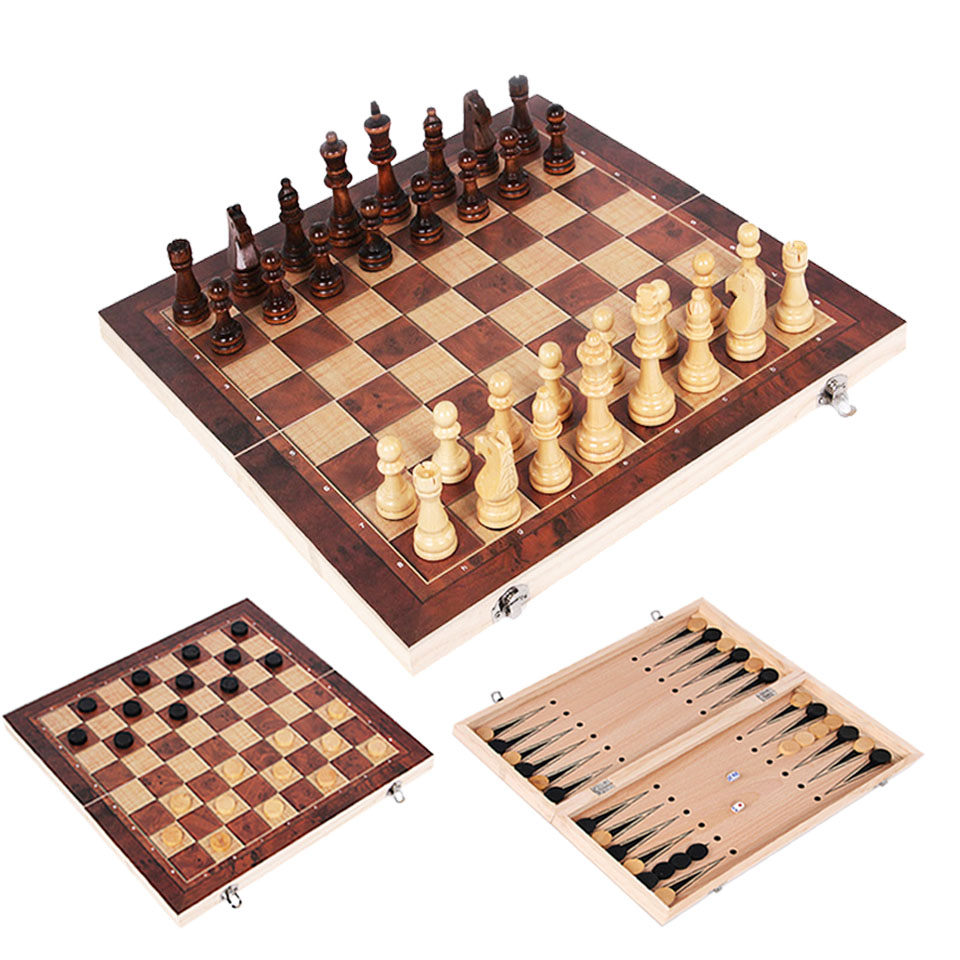 Jeu de voyage 3-en-1 en bois : - Magnetic Travel Chess avis et prix